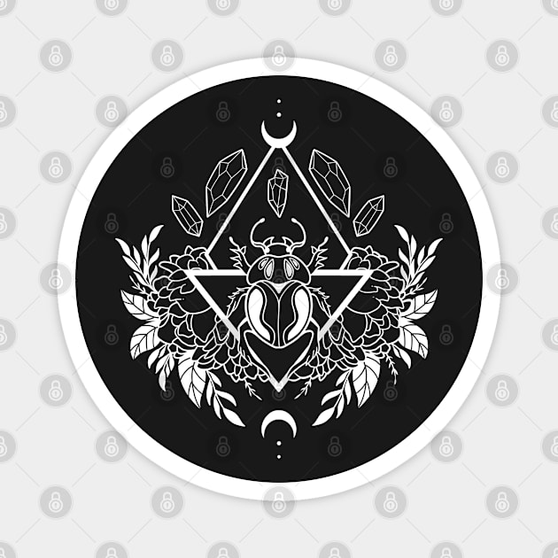 Scarab Queen // B&W  | Nikury Magnet by Nikury